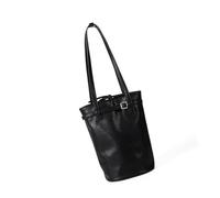 Sac seau à la mode avec un grand espace en cuir PU sacs à bandoulière style coréen sous les bras sac à main pour tous les jours essentiel sac de courses décontracté, Noir , One Size