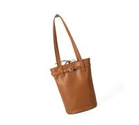 Sac seau à la mode avec un grand espace en cuir PU sacs à bandoulière style coréen sous les bras sac à main pour tous les jours essentiel sac de courses décontracté, marron, One Size
