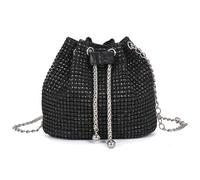 Sac seau élégant avec cordon de serrage pour transporter votre indispensable avec un savoir-faire accrocheur pour femme, Noir , One Size