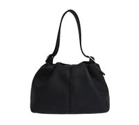 Sac seau en cuir synthétique avec cordon de serrage et sangle réglable pour femme, grande capacité pour le shopping, les rendez-vous, les voyages, Noir , 200*120*80mm