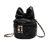 Sac seau - Petit sac à bandoulière avec nœud carré, sac seau portable | Petit sac à bandoulière en cuir synthétique, sac à main multifonctionnel pour un usage quotidien, (13 x 10 x 8 cm), Noir ,