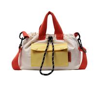 Sac seau pour femme avec cordon de serrage en toile Style coréen Bandoulière Messagers simples pour femmes quotidiennes Style coréen Bandoulière Seau à bandoulière, beige, One Size