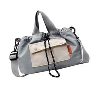 Sac seau pour femme avec cordon de serrage, sac à main en toile, style coréen, sac à bandoulière simple pour le quotidien, bleu, Taille unique