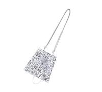 Sac seau pour femme avec cordon de serrage - Sac de soirée à paillettes - Sac à main seau pour femme - Sac à main à bandoulière avec cordon de serrage, Argenté., One Size
