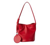 Sac seau sophistiqué avec poignée supérieure en cuir synthétique souple et pendentif décoratif amovible ergonomique confortable pour un usage quotidien pratique en cuir synthétique, Rouge, One Size