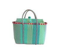 Sac seau tissé, sac à main fourre-tout de plage décontracté | Sac à main tressé polyvalent de style panier for un usage quotidien et en sortie(Green)
