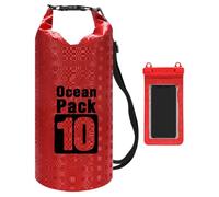 Sac Sec Imperméable - Sac De Rangement Sec Léger | Sacs Flottants Et Légers Pour Kayak | Sacs Étanche À L'eau Pour Voyage | Rolling Top Léger Sac À Dos Pour Le Stockage Léger P, rouge, riferimento