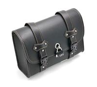 Sac Selle Moto Sac De Selle Latéral En PU Noir Pour Moto 1 Pièce À Usage Général Étanche Rangement Bagages Boîte Outils Accessoires Queue Divers(Black)