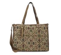Sac shopper Campomaggi - Vert - Synthétique - Femme - bianco+t-v.militare
