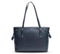 Sac shopper en cuir LAZAROTTI Bologna - Bleu navy - Pour femme - Peut contenir un format A4