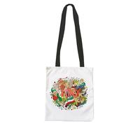 Sac Shopper en tissu toile coton 38 x 42 cm Design italien, impression avant et arrière, poignées en coton, fabriqué en Italie, Shopping Eco-friendly dépenses utiles tous les jours Cadeau Idée