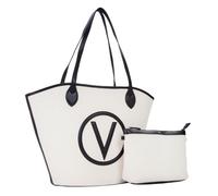 Sac shopper - VALENTINO - Covent Shopping - Crème et noir - 100% coton - Dimensions 49x36 cm