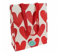 Sac shoppin recyclé Rex London Coeurs Rouge 34x15x40 cm