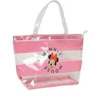 Sac Shopping Bag - SAFTA - Minnie Mouse - Confortable - 54 x 17 x 35 cm - Rose/transparent