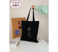Sac Shopping Motif Fleur Et Lettre Sac D'école Pour Diplômé, Adolescentes, Étudiant De Première Année, Étudiant En Deuxième Année, Junior Et Senior Au Collège, Université Et Lycée, Parfait Pour L'exté