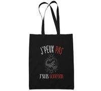 Sac Shopping - SCORPION - Tote Bag Noir - Coton Biologique - Format A4 - Qualité Premium