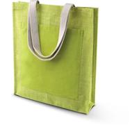 SAC SHOPPING TOILE DE JUTE (Lime Green - One Size)