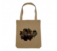 Sac Shopping Tote Bag Aspect Lin - Cezanne Signature Peinture Impressionisme Peintre Célèbre Artiste - Sac de Courses Toile Epaisse 360g Beige Naturel Cabas Porté Epaule Solide Imprimé en France