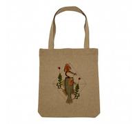 Sac Shopping Tote Bag Aspect Lin - Collection Creation Surrealiste Collage Art Surréalisme Sculpture Humour Esthétique - Sac de Courses Toile Epaisse 360g Beige Naturel Cabas Porté Epaule Solide