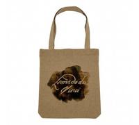 Sac Shopping Tote Bag Aspect Lin - Da Vinci Signature Peinture Peintre Inventeur Artiste Renaissance Dessin Architecture Sculpture - Sac de Courses Toile Epaisse 360g Beige Naturel Cabas Porté Epaule