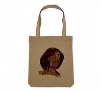 Sac Shopping Tote Bag Aspect Lin - I am Original Botanique Collage Nature Fleurs Vintage Lady 50's Parodie Surrealisme Zoomer - Sac de Courses Toile Epaisse 360g Beige Naturel Cabas Porté Epaule