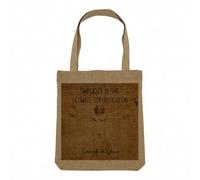 Sac Shopping Tote Bag Aspect Lin - Simplicity is the Ultimate Sophistication Quotes Da Vinci Inspirational Painter - Sac de Courses Toile Epaisse 360g Beige Naturel Cabas Porté Epaule Solide Imprimé