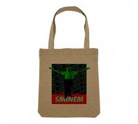 Sac Shopping Tote Bag Aspect Lin - Sminem Crypto Currency Trading Blockchain Finance Business Bitcoin Humour Meme Internet - Sac de Courses Toile Epaisse 360g Beige Naturel Cabas Porté Epaule Solide