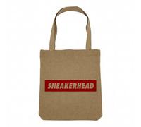 Sac Shopping Tote Bag Aspect Lin - Sneakerhead Cadre Rouge Streetwear Collection Shoes Hobby Kicks Sneakers - Sac de Courses Toile Epaisse 360g Beige Naturel Cabas Porté Epaule Solide Imprimé en