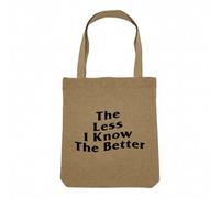 Sac Shopping Tote Bag Aspect Lin - The Less I Know The Better Sneakerhead Collection Shoes Hobby Kicks Sneakers Streetwear - Sac de Courses Toile Epaisse 360g Beige Naturel Cabas Porté Epaule Solide