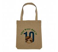 Sac Shopping Tote Bag Aspect Lin - This Wild One is 10 Celebration Birthday Party Gift Safari Animals - Sac de Courses Toile Epaisse 360g Beige Naturel Cabas Porté Epaule Solide Imprimé en France