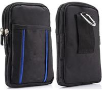 Sac Smartphone Ceinture Noir, Pochette de Taille Pochette Téléphone Holster, Ceinture Clip Sacoche Etui Universel Homme Poche Taille Sac Banane Portefeuille Porte-Cartes Coque avec Boucle de Ceinture
