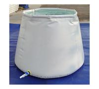 Sac Souple de Stockage d'eau d'urgence Pliable de Grande capacité, conteneur Rond Portable en PVC de 100 à 5000 L(White,1x0.7x0.8m/400L/105.7Gal)