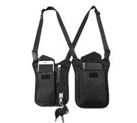 Sac sous Bras, antivol, Pack de Bandes Combattants porteurs de téléphone, utilité Polyvalente équipée de 5 Poches de Taille variée, Sac en de Loisir de Poche à Double épaule ou Voyage extérieur