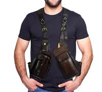 Sac sous Les aisselles à Double épaule en Cuir PU antivol, Pochette réglable cachée sous Les Bras pour Les fêtes Steampunk en Plein air, Doubles Sacs pour Hommes, étuis Les Bras en Cuir