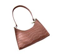 Sac sous les bras en PU de couleur unie, sac à main Compact à fermeture éclair pour dames, sac à bandoulière Porte-cartes De Visite Portefeuille En Cuir (Pink, One Size)