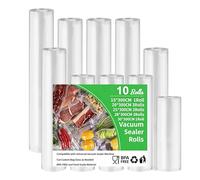 Sac Sous Vide Alimentaire, 10 Rouleaux 30/28/25/20/15x 300cm Sac Sous Vide, Sachet Sous Vide Alimentaire Sans BPA, rouleau sous vide alimentaire, Convient à Tous Machine Sous Vide