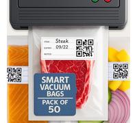 Sac Sous Vide-Alimentaire- Paquet De 50 Sachet Sous-vide Alimentaire QR Intelligent - 8X12, Sans BPA, 3,5-Mil D'épaisseur Film Sous-vide Alimentaire, Sac Congelation Sous Vide