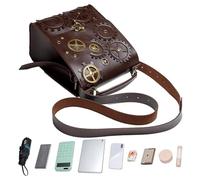 Sac Steampunk, sac de messager Steampunk réglable, une utilisation étendue des compartiments 2 pour la banque d'alimentation, cartes, tablette, clés