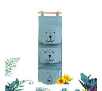 Sac suspendu,Sac Rangement Suspendu,Rangement avec 3 poches Organisateur poche suspendu,Sac D'entreposage,Sac suspendu en tissu,Rangement Suspendu,Chambre Storage (vert)