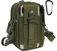 Sac Tactique Ceinture,Nylon Sacoche Ceinture,Multifonctionnelle Molle Edc Gadget Sac Pour Téléphone,Plein-Air,Randonnée,Alpinisme Et Cyclisme (Avec 1 Mousquetons Et 1 Bandoulière).[Q2]