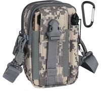 Sac Tactique Ceinture,Nylon Sacoche Ceinture,Multifonctionnelle Molle Edc Gadget Sac Pour Téléphone,Plein-Air,Randonnée,Alpinisme Et Cyclisme (Avec 1 Mousquetons Et 1 Bandoulière).[Q3]
