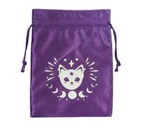 Sac Tarot Card - Sac de rangement de bijoux avec cordon, boîte de dés de tarot multifonctionnelle souple | 5,12 x 7,09 pouces Sacs à bijoux Oracle Cards faits à la main, porte-lettres, Ztd05-violet