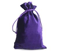 Sac Tarot en Velours - Sac de Rangement pour Cartes de Tarot & Sac à DéS, Cordon Pochette de Rangement pour Jouer aux Cartes Jeu de Tarot Rider Waite Cartes Oracle Bijoux(Purple)