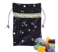 Sac Tarot Violet | Tarot Card Velvet Storage Bag Constellation Pattern | 13x18cm Sac pour cartes de tarot Sac pour cartes de tarot Sacs à bijoux Sacs à main avec coul