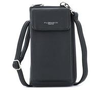 Sac Téléphone Portefeuille A Bandoulière Femmes Similicuir Grainé - Noir