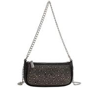 Sac tendance pour femme avec strass scintillants et tissu jean pratique, Noir/blanc, Bohème