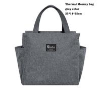 Sac Thermique Sac De Stockage Des Aliments Boîte À Déjeuner Étudiant Sac Cool Pour Enfants Récipient Alimentaire Pour Enfants École Petit Sac De Nourriture Thermique Pour Déjeuner.Mommy Bag-Grey.