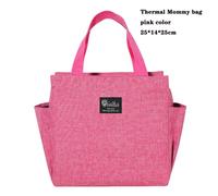 Sac Thermique Sac De Stockage Des Aliments Boîte À Déjeuner Étudiant Sac Cool Pour Enfants Récipient Alimentaire Pour Enfants École Petit Sac De Nourriture Thermique Pour Déjeuner.Mommy Bag-Pink.
