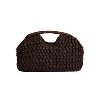 Sac tissé élégant de plage et de soirée, sac à bandoulière tendance pour femme, sac à bandoulière polyvalent pour les aisselles, cadeaux pour femmes, café, 34.0*20.0*4.0