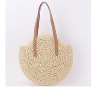 sac tissé rond en paille - sac de plage été grande taille femme Voyage boho sac paille.